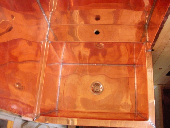 AZ Best Roofing self-sustainable special- custom made copper sink